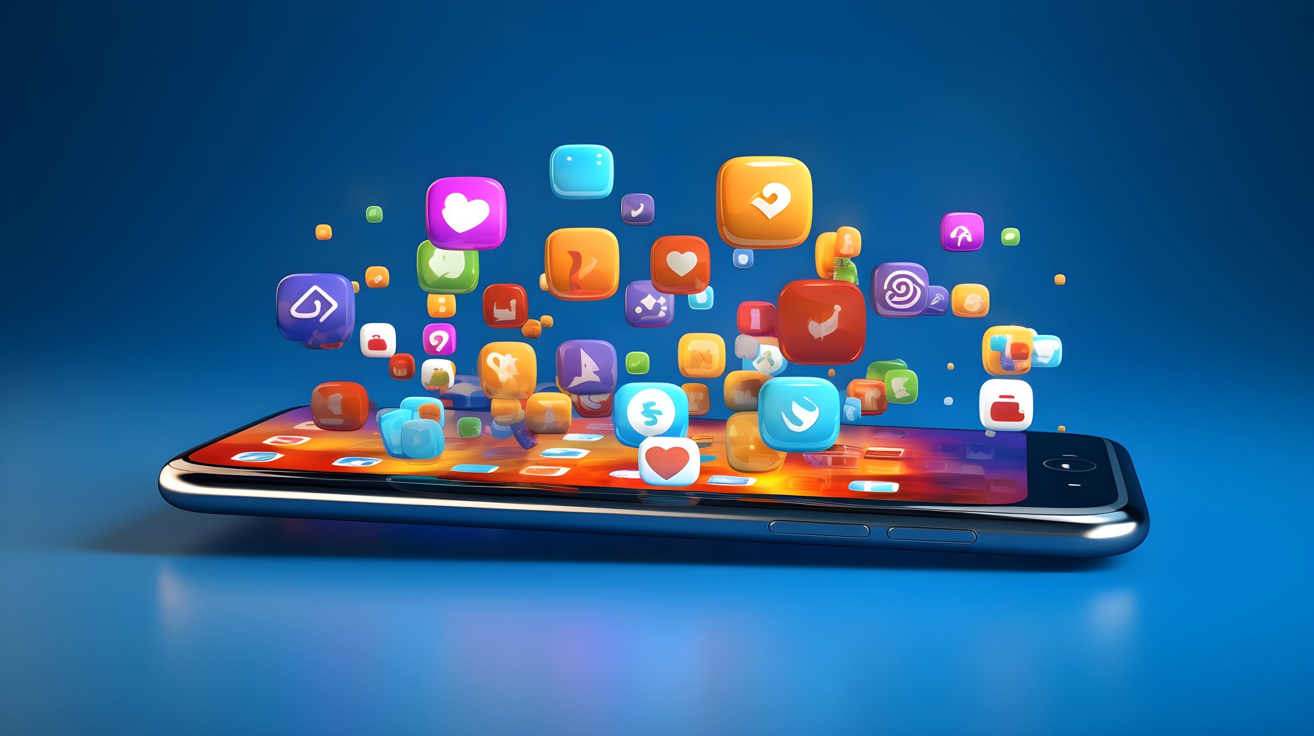 notification-chat-bubble-floating-with-smartphone-bright-blue-background notification-chat-bubble-floating-with-smartphone-bright-blue-background